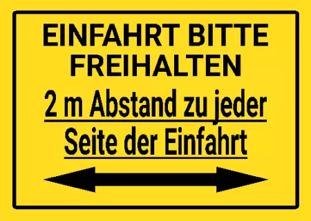 Hinweis 2m Abstand halten Bild