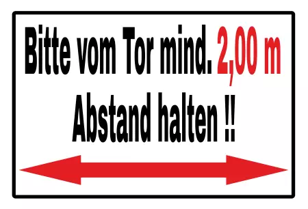  Hinweis Abstand halten!! Bild