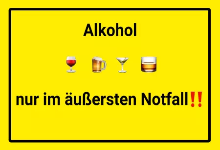 Hinweis Alkohol Bild