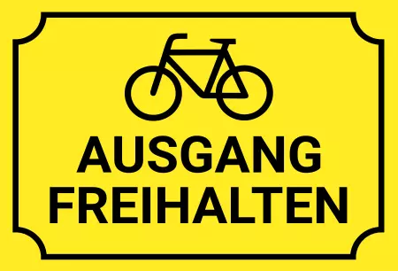 Hinweis AUSGANG FREIHALTEN Bild