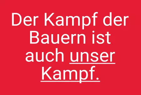 Hinweis Bauernprotest - Demo Schilder - auch unser Kampf Bild