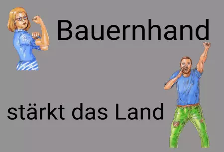 Hinweis Bauernprotest - Demo Schilder - Bauerhand Bild