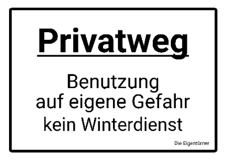 Hinweis Benutzung auf eigene Gefahr Bild