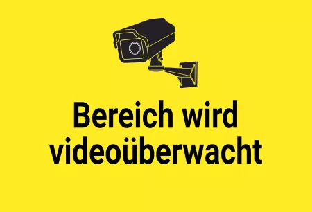 Hinweis Bereich wird videoüberwacht Bild