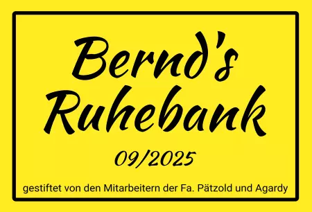 Hinweis Bernds Ruhebank Bild