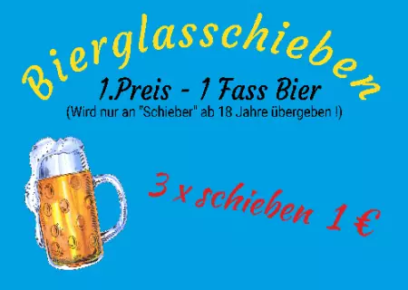 Hinweis Bierglasschieben Bild