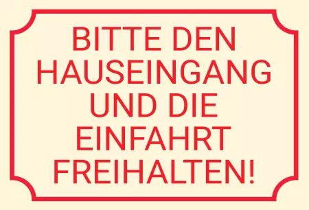 Hinweis Bitte den Hauseingang ... Bild