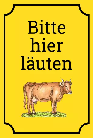 Hinweis Bitte hier läuten Bild