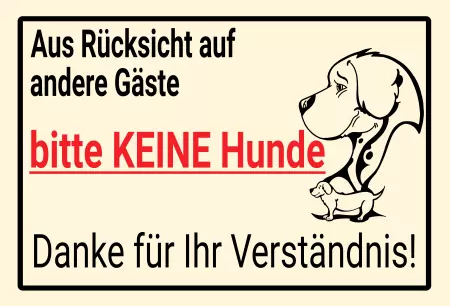 Hinweis Bitte KEINE Hunde Bild