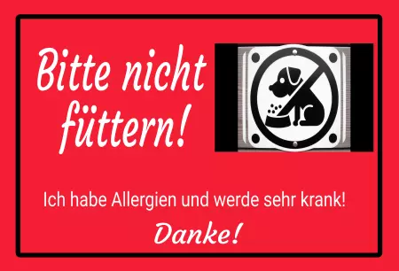Hinweis Bitte nicht füttern! Bild
