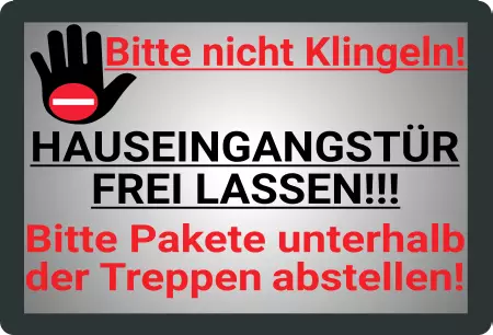Hinweis Bitte nicht klinglen! Bild