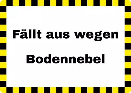 Hinweis Bodennebel Bild