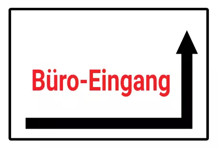 Hinweis Büro -  Eingang Bild
