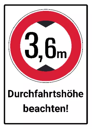 Hinweis Durchfahrtshöhe beachten! Bild