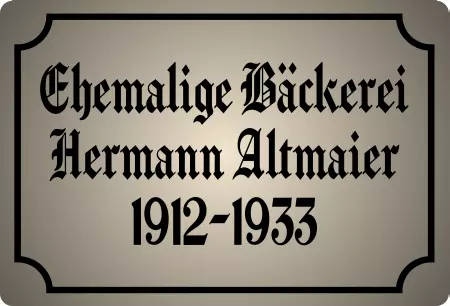 Hinweis Ehemalige Bäckerei Bild