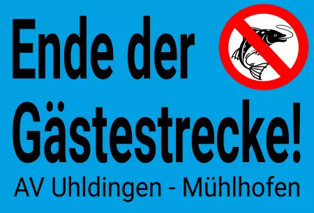 Hinweis Ende der Gästestrecke! Bild