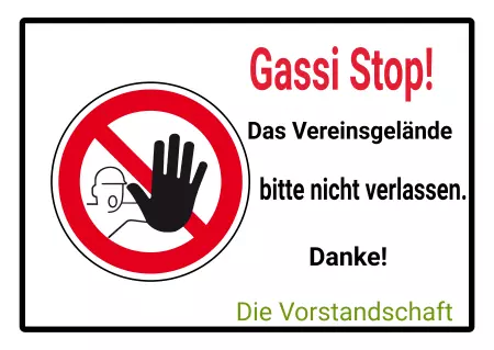  Hinweis Gassi Stop! Bild