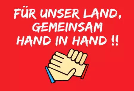 Hinweis GEMEINSAM HAND IN HAND Bild