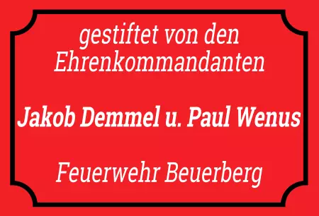 Hinweis gestiftet von ... Bild