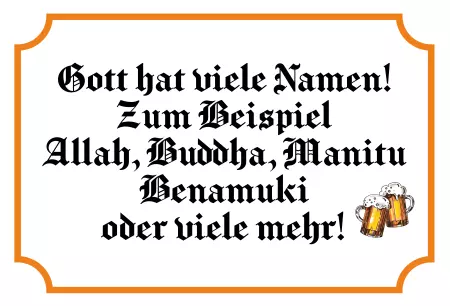 Hinweis Gott hat viele Namen! Bild