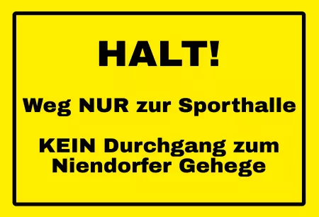 Hinweis HALT! Bild