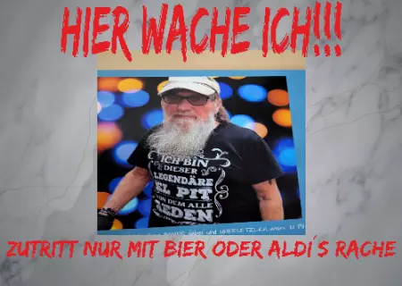 Hinweis Hier wache ich Bild