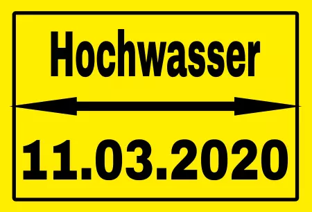 Hinweis Hochwasser Bild