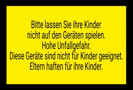 Hinweis Hohe Unfallgefahr Bild