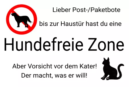 Hinweis Hundefreie Zone Bild