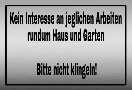 Hinweis Kein Interesse Bild