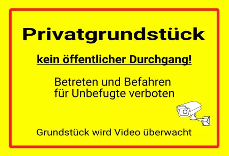 Hinweis Kein öffentlicher Durchgang! Bild