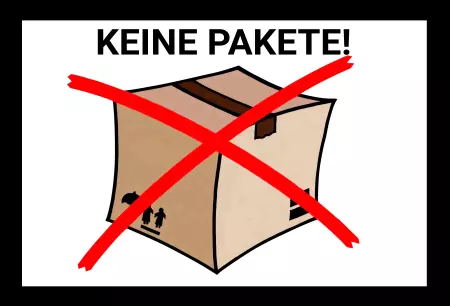 Hinweis KEINE PAKETE! Bild