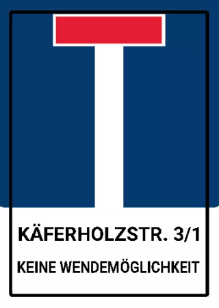 Hinweis Keine Wendemöglichkeit Bild