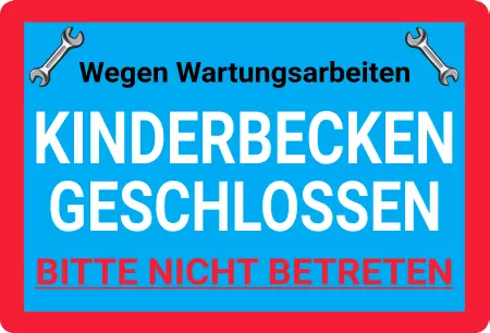 Hinweis KINDERBECKEN GESCHLOSSEN Bild