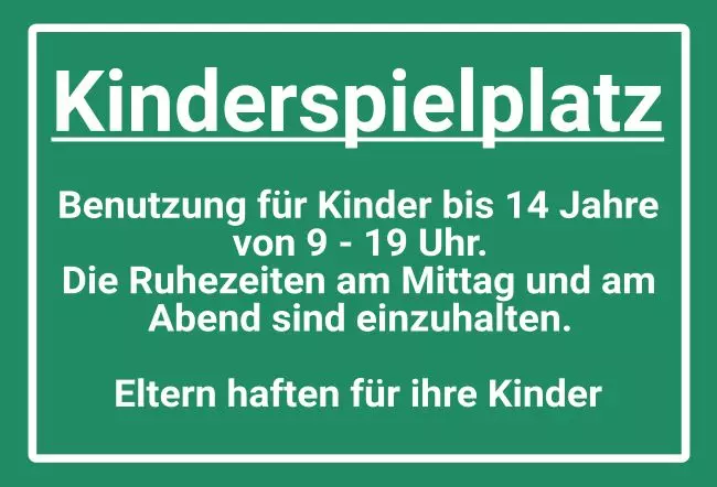  Hinweis Kinderspielplatz Bild