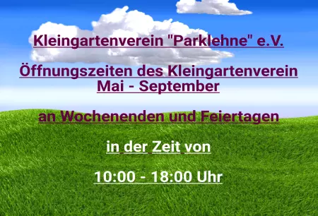 Hinweis Kleingartenverein Parklehne Bild