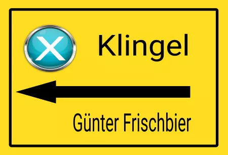 Hinweis Klingel Bild