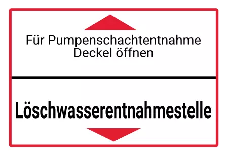 Hinweis Löschwasserentnahmestelle Bild