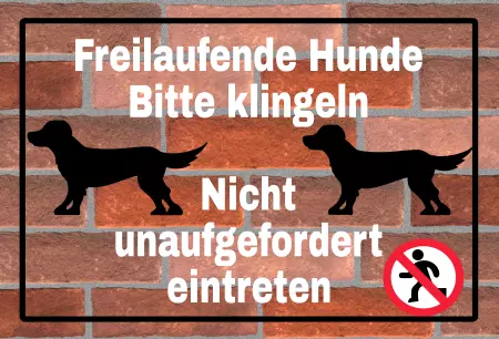 Hinweis Nicht unaufgefordert eintreten Bild