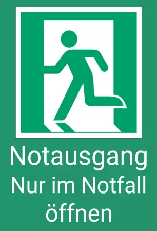 Hinweis Notausgang Bild