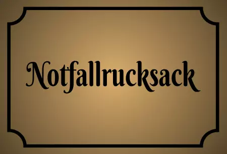 Hinweis Notfallrucksack Bild