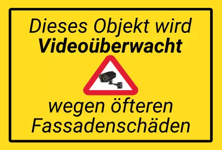Hinweis Objekt ist Videoüberwacht Bild