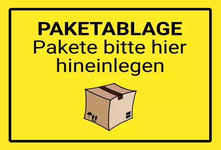 Hinweis PAKETABLAGE Bild