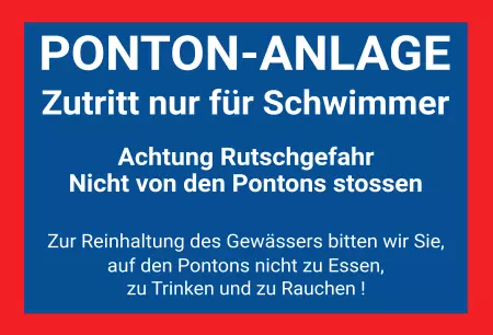 Hinweis PONTON-ANLAGE Bild