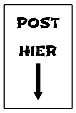 Hinweis POST HIER Bild
