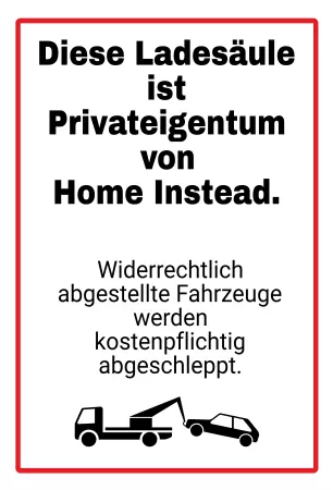 Hinweis Privateigentum Home Instead Bild