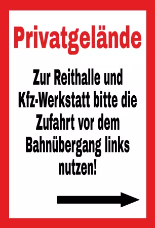 Hinweis Privatgelände Bild