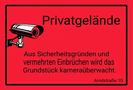 Hinweis Privatgelände Bild
