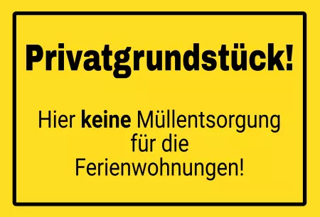 Hinweis Privatgrundstück Bild