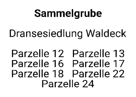 Hinweis Sammelgrube Bild